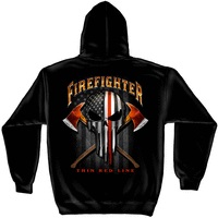 First in Last Out Firefighter Hoodie