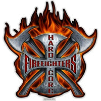 Hard Core Firefighter Decal